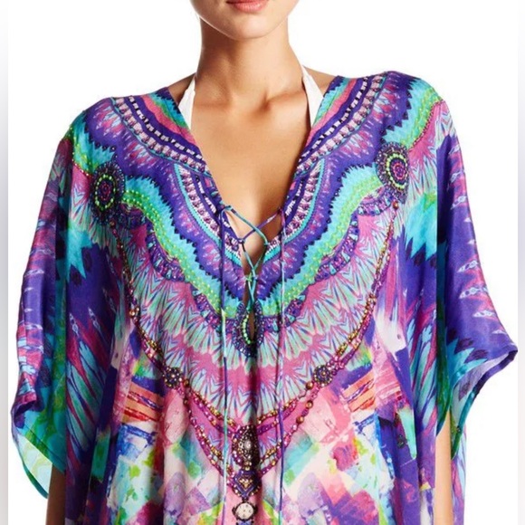 Shahida Parides Vibrance Kaftan Maxi Dress In Silk - Picture 3 of 4